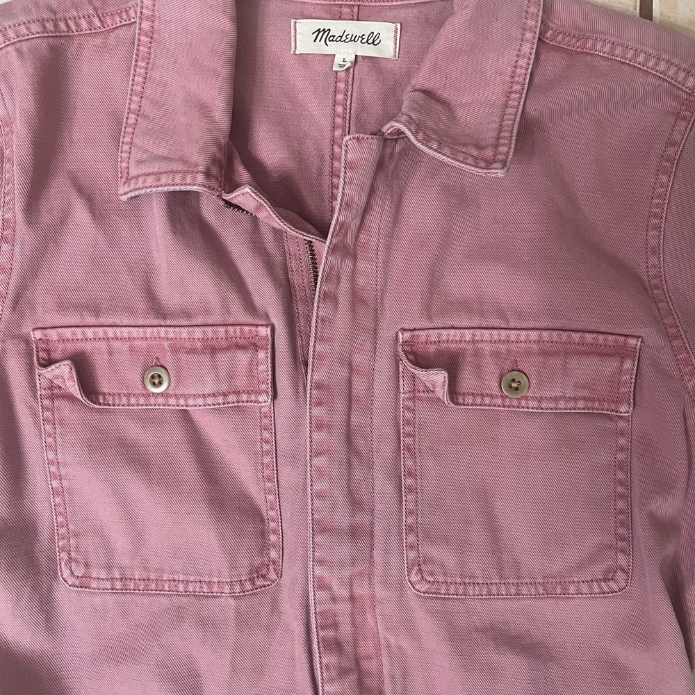 Madewell Rose Button-Up Romper